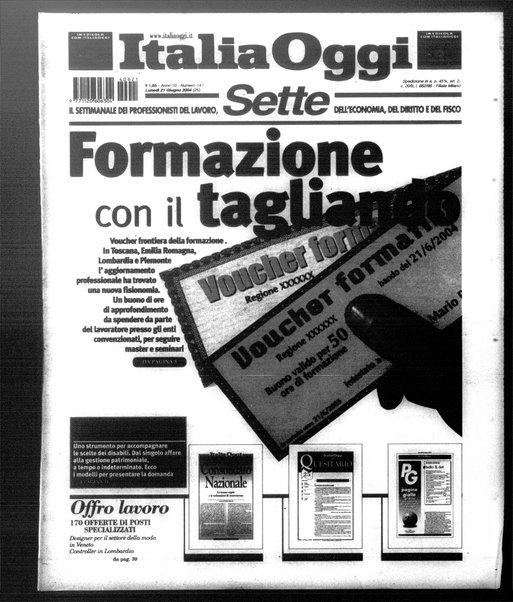 Italia oggi : quotidiano di economia finanza e politica